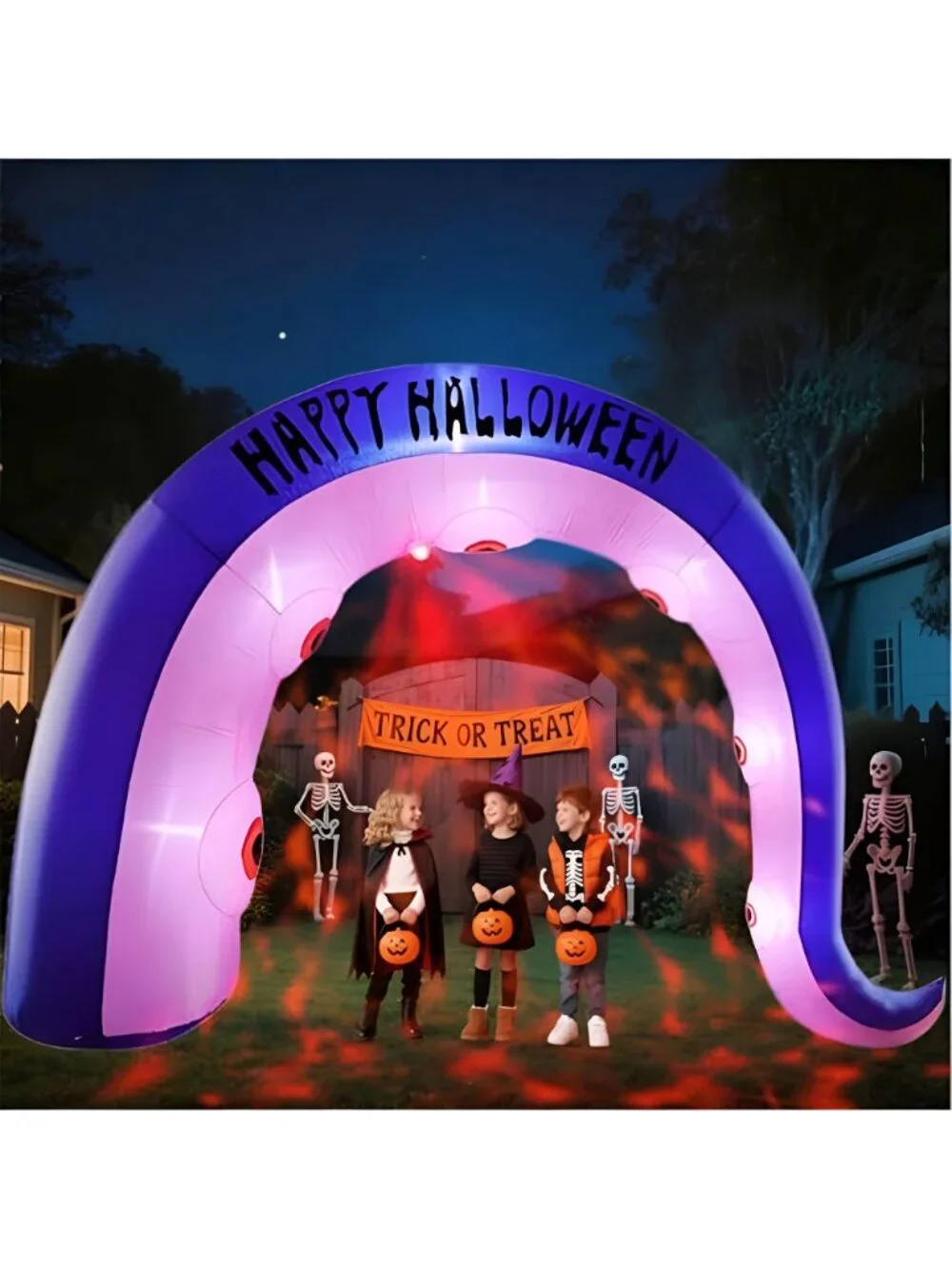 Giant 12FT Long Halloween Inflatables Octopus Arch Outdoor Decorations Blow up